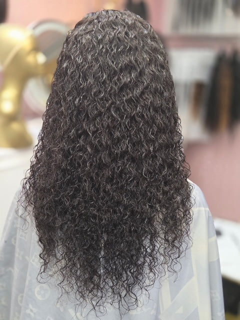 Italian Curly Human Hair Wig - Natural Black