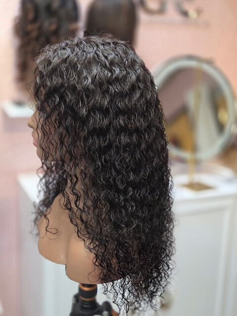 Italian Curly Human Hair Wig - Natural Black