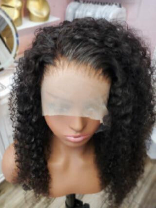 Brazilian Kinky Curly Human Hair Wig - Natural Black