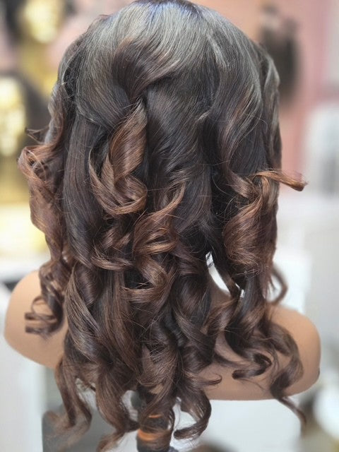 16 Inch U-Part Brazillian Human Hair Wig -Ombre