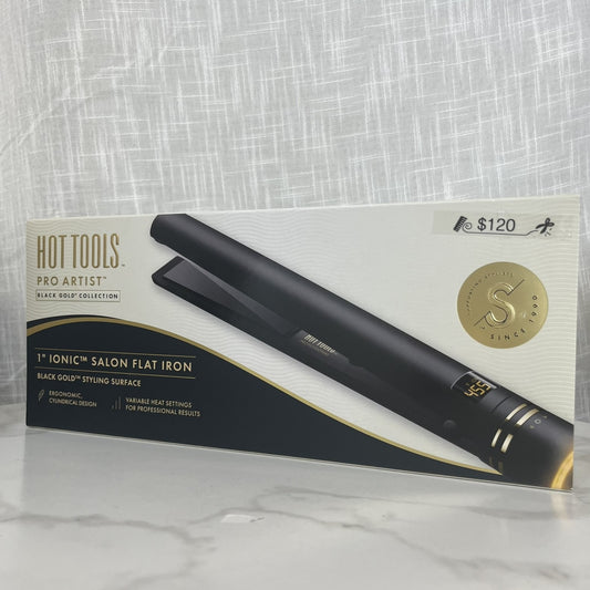 Hot Tools Pro Artist Black Gold 1" Micro Shine Flat Iron